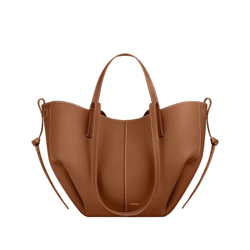 BRAND NEW POLENE Cyme Mini Tote Bag Textured Camel - Authentic
